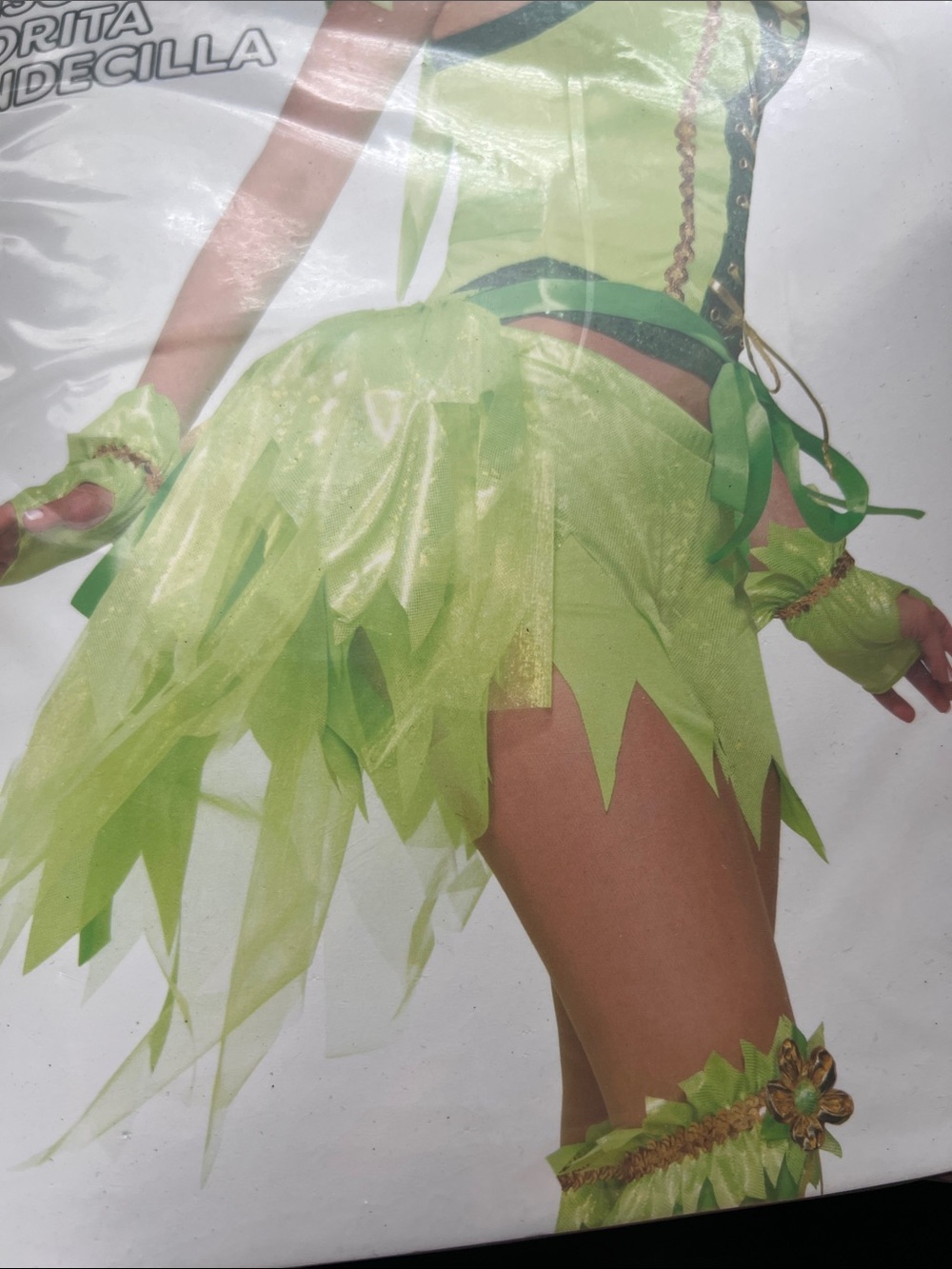 New Miss Pixie Bustle skirt only Costume - Lime Green - Picture 2 of 3